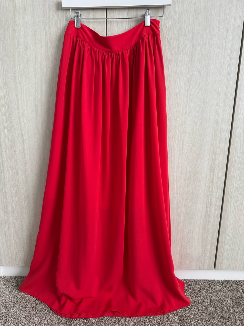Banana Republic Vibrant Red/orange Maxi Skirt Sz 0